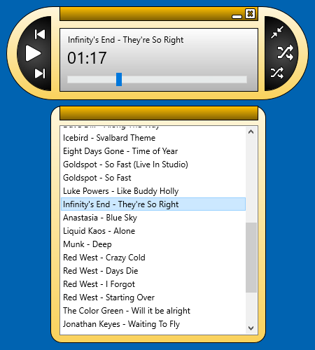 Screenshot of D5 MP3 Player