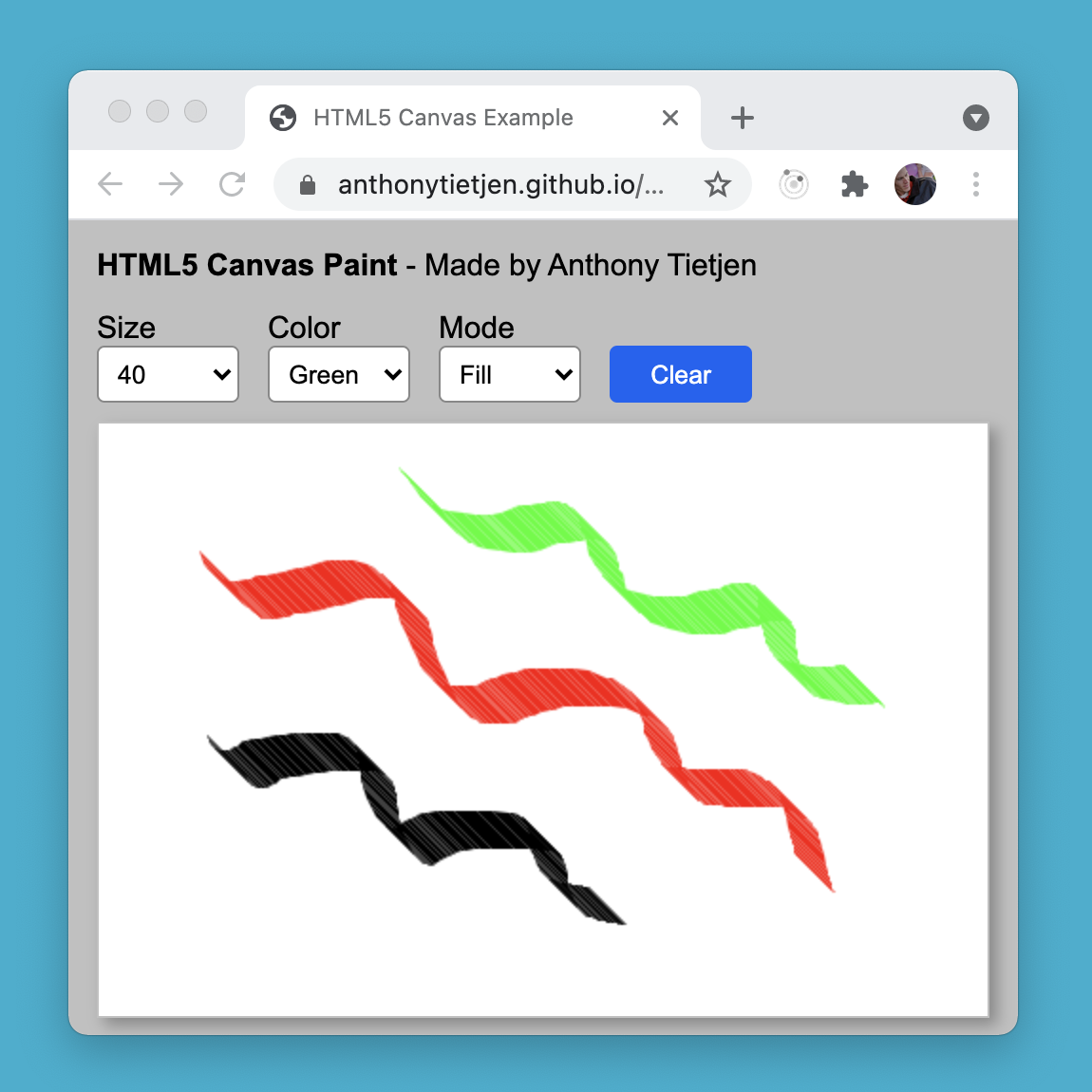 HTML5 Canvas Paint